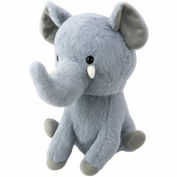 LeanToys Plyšová hračka Velký šedý slon 36 cm