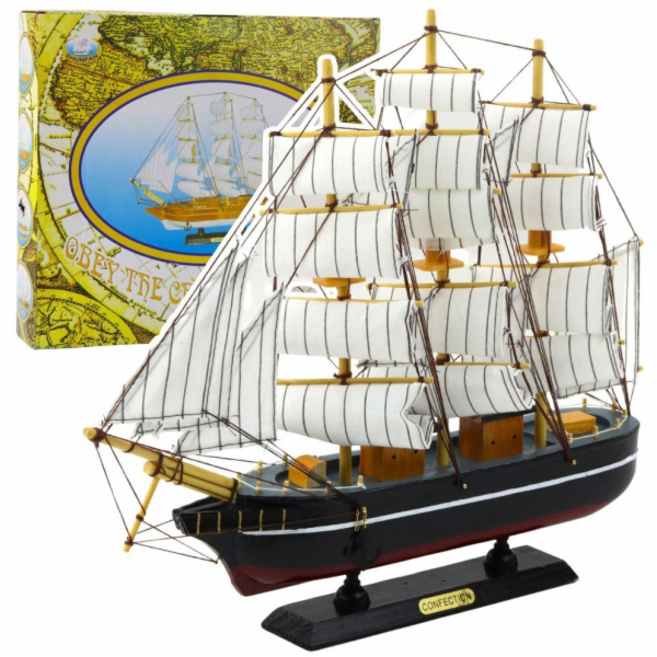 LeanToys Sběratelský model Černé plachetnice