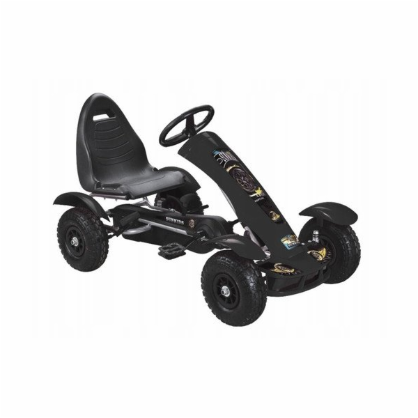 Super-Toys F618 Černá šlapací motokára