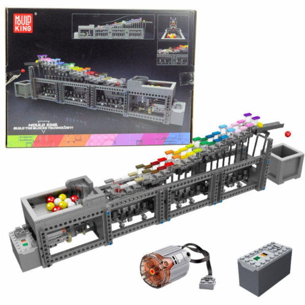 LeanToys Stavební kostky Kuličková dráha s elektromotorem...