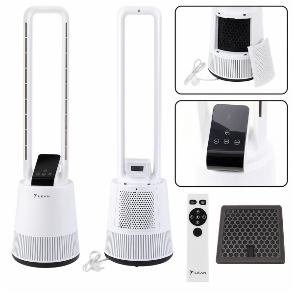 Lean Fan Bezlopatkový podlahový ventilátor s časovačem os...