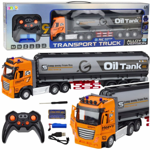 LeanToys RC cisterna na palivo se světly a zvuky 1:24
