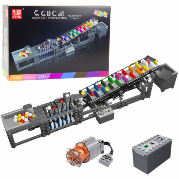 LeanToys Stavební kostky Kuličková dráha s elektromotorem...