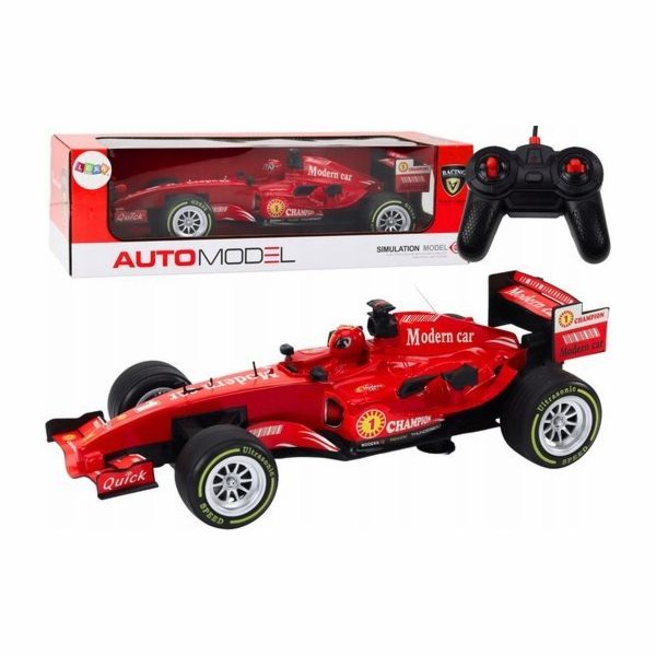 LeanToys RC závodní auto na dálkové ovládání 1:12 s červe...