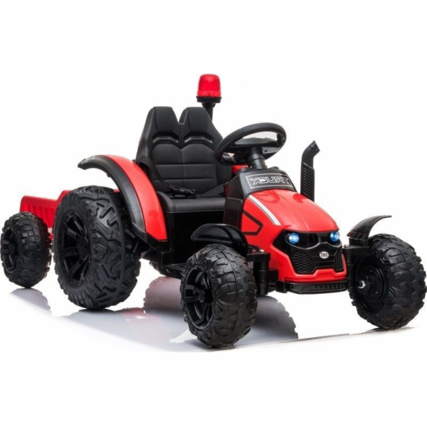 Lean Cars HZB-200 Červený bateriový traktor s přívěsem