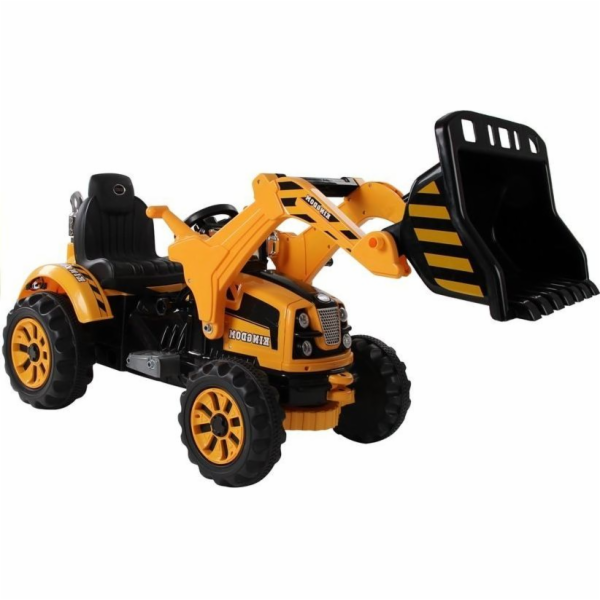 Lean Sport Bateriový traktor s lžící rýpadla, oranžový