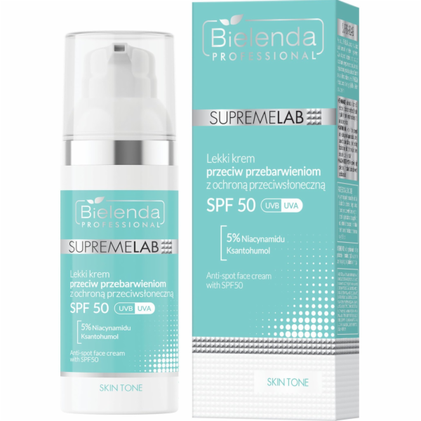 Bielenda Supremelab krém proti zabarvení pleti s SPF50 UV...