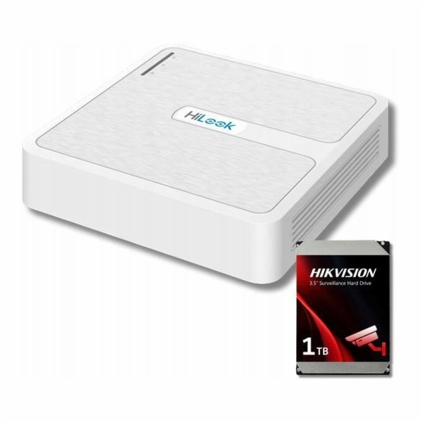 HiLook NVR-104H-D/4P 1TB 4kanálový IP rekordér s 1TB disk...