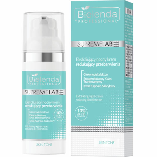 Bielenda Supremelab Exfoliační noční krém redukující zaba...