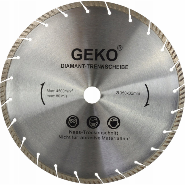 Geko Diamantový kotouč 350 mm x 32 mm LASERově šedý (10)
