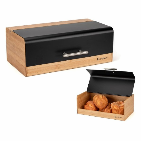 Elitehoff Bambusová krabička na chléb, nádoba na chléb E-...
