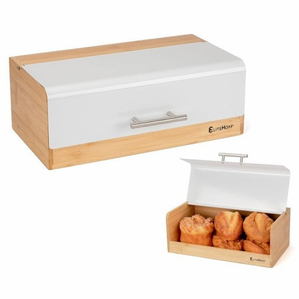 Elitehoff Bambusová krabička na chléb, nádoba na chléb E-...