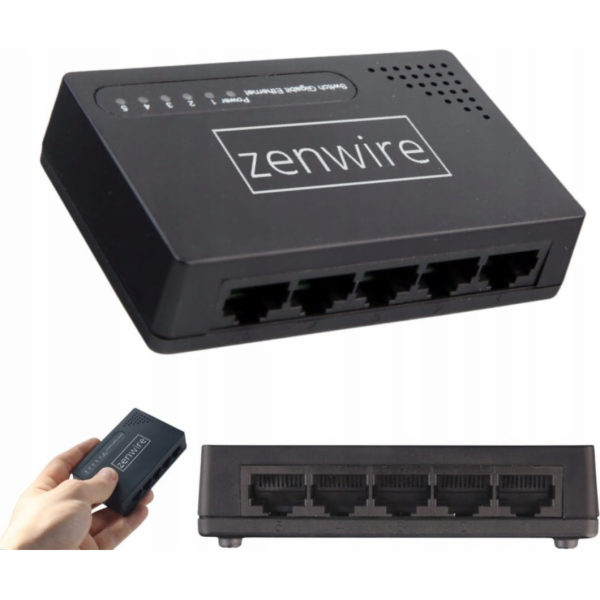 Zenwire&nbsp;5portový&nbsp;gigabitový&nbsp;ethernetový&nbsp;switch,&nbsp;rozbočova...
