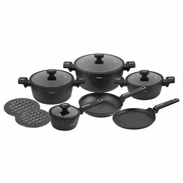 Klausberg Sada 12 kusů mramorového nádobí KB-7966