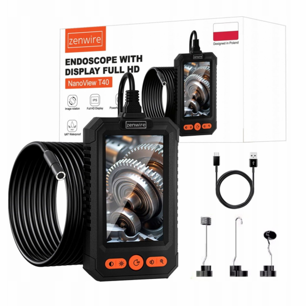 Zenwire Endoskop s inspekční kamerou pro motorové potrubí...