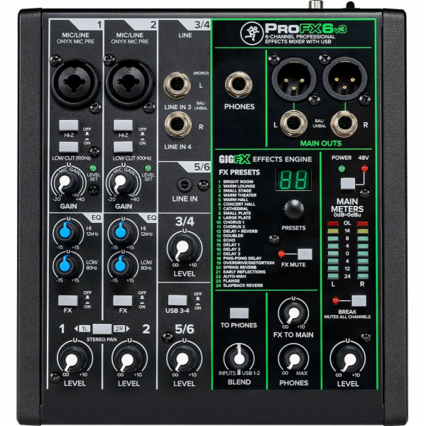 Mackie Mixážní pult ProFX6v3 (2051299-01)