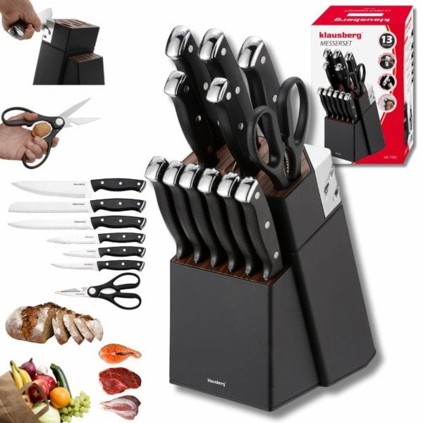 Klausberg Sada kuchyňských a steakových nožů KB-7985 v bloku