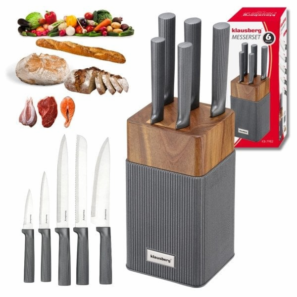 Klausberg SADA NŮŽŮ Z AKÁCIOVÉHO DRVA KB-7982
