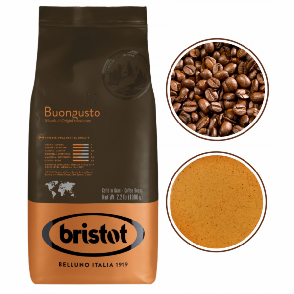 Blue Orca Coffee Bristot Buongusto černá káva zrnková do ...