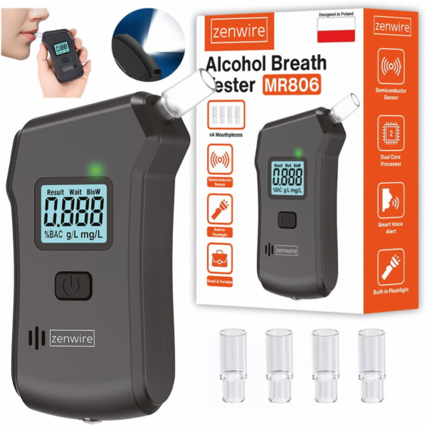 Zenwire Profesionální policejní digitální dechový analyzá...