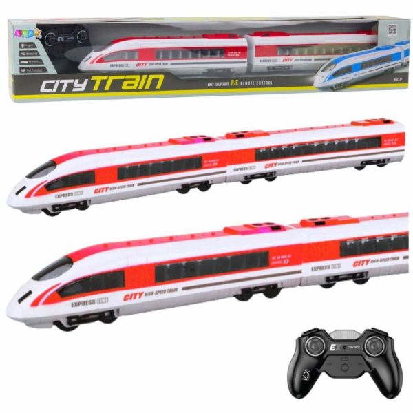 LeanToys Dálkově ovládaný osobní vlak RC světla červená 6...