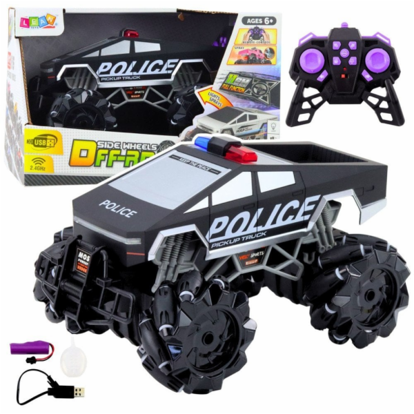 LeanToys Terénní pick-up policejní dálkově ovládaný RC sv...