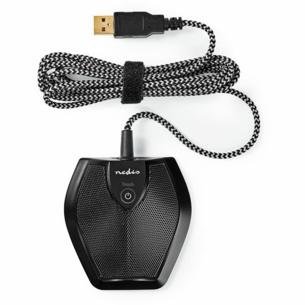 Nedis Mikrofon MICCU100BK k počítači USB Kabelový Černý