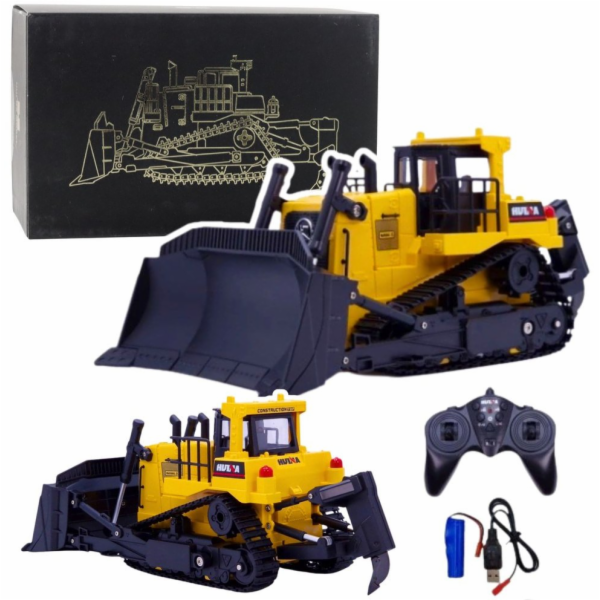 HUINA Kovový model buldozeru, rypadla 1:50 EDUKAMP