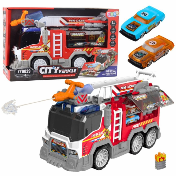 LeanToys Hasičský vůz, hasičský sbor, jízda, pohyblivé pr...