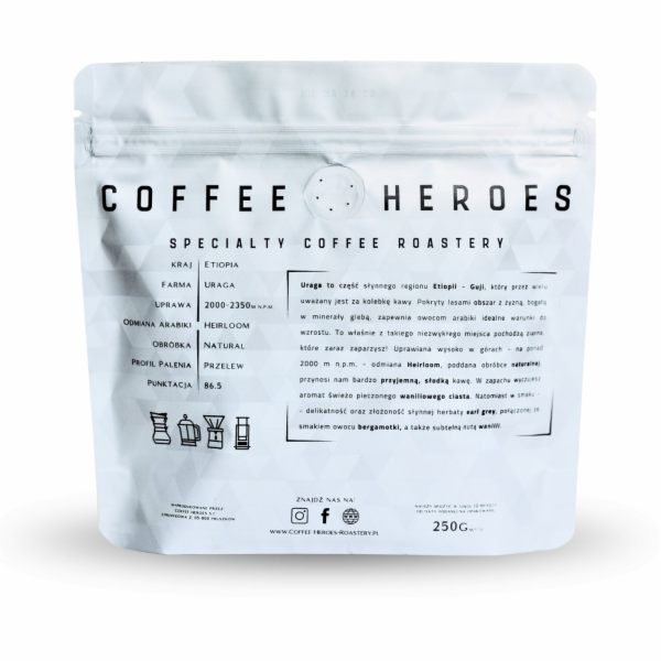 Audun Coffee Coffee Heroes Ethiopia Uraga 250g kávová zrna