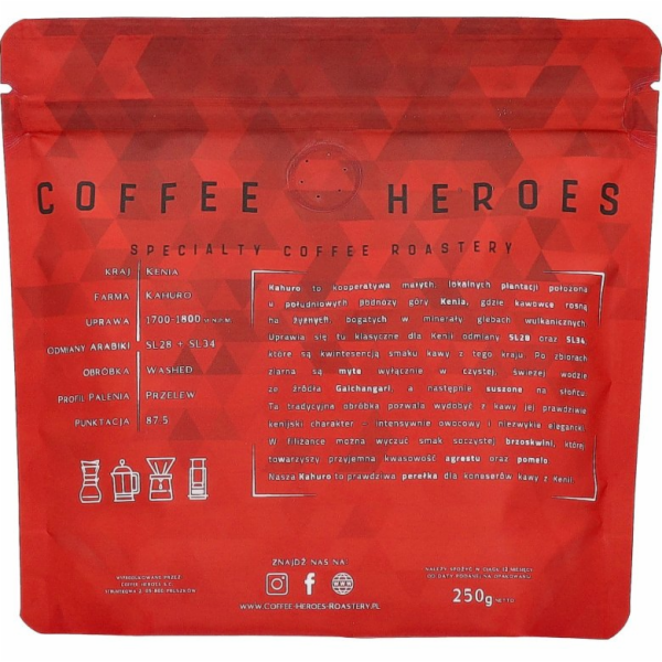 Coffee Plant Coffee Heroes Kenya Kahuro kávová zrna filtr...