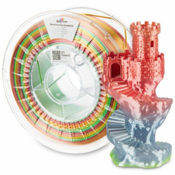 Spectrum 3D filament PLA Silk Rainbow, 1,75 mm, 1000 g, 8...