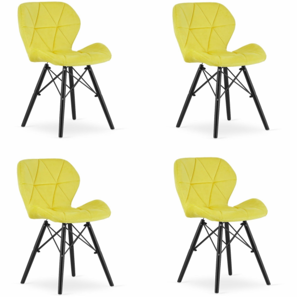 Leobert Židle žlutá LAGO sametová elegantní do obývacího ...