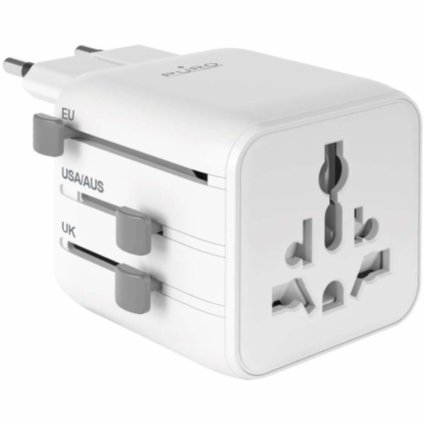 Puro Univerzální cestovní adaptér - bílý