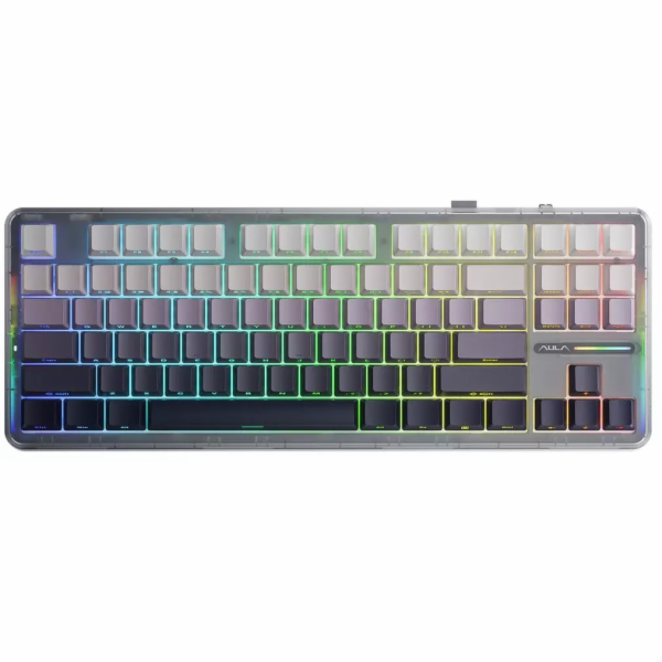 Aula Klávesnice F87 SpaceCrystal Switch (AUF87-GG-SC-E)