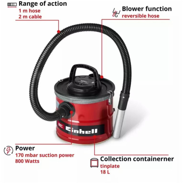Einhell TC-AV 1830 D VYSAVAČ POPEL