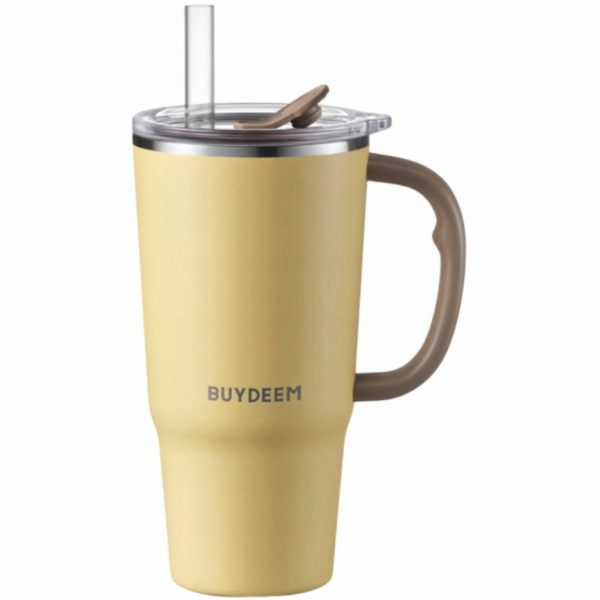 Mellow Yellow Termohrnek s brčkem BUYDEEM 700 ml, model D...