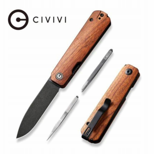 Cedrus Zavírací nůž Civivi Sendy Guibourtia Wood, Black S...
