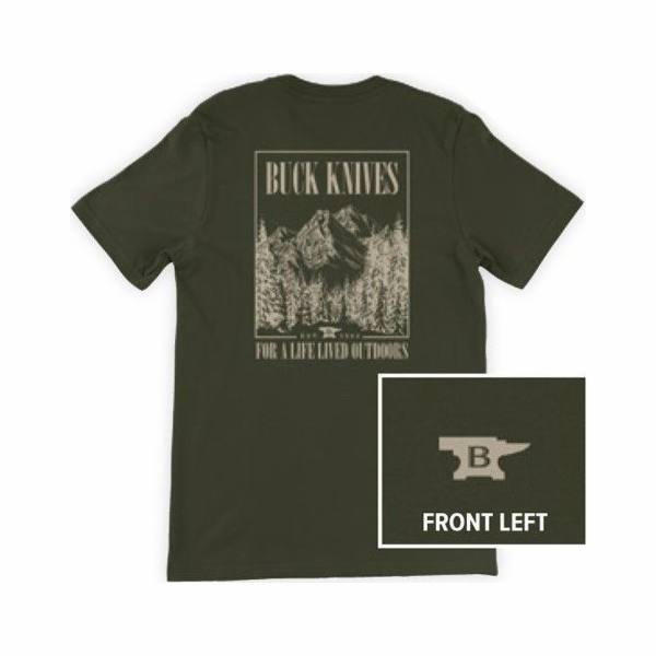 Buck Knives Tričko Buck Tee Live Outdoors 13213 velikost M
