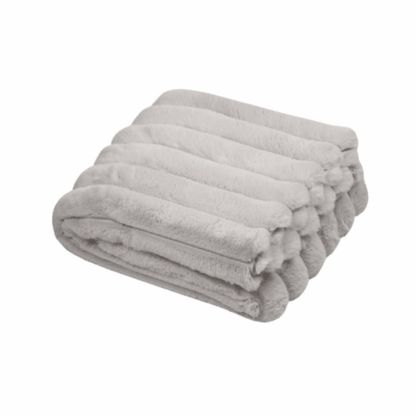 Monroe Kostkovaná deka STOF ECRU FLEECE, 130 x 160 cm, 10...