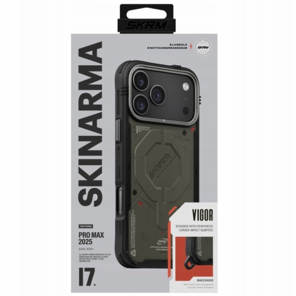 SKINARMA Pouzdro Vigor MagSafe pro iPhone 17 Pro Max zelené