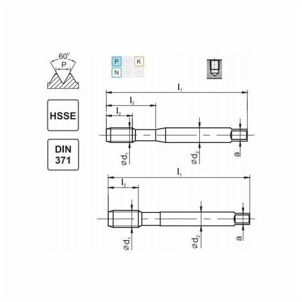 Fanar TAPS UNF 3/8-24 DIN-371C R40 (2B) HSSE 800