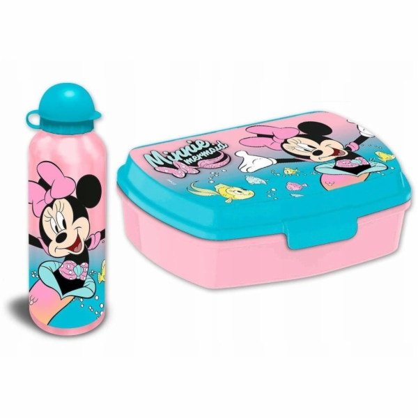 KIDS Sada 2 v 1 svačinový box a lahev na vodu Minnie Mous...