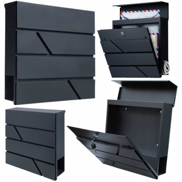 LeanToys Velká poštovní schránka na dopisy a noviny, antr...