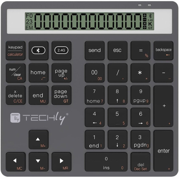 Techly Bezdrátová numerická klávesnice s kalkulačkou BT/R...