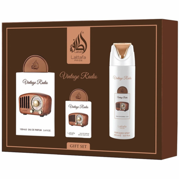 Lattafa Set Pride Vintage Radio 100ml Eau de Parfum + 20m...