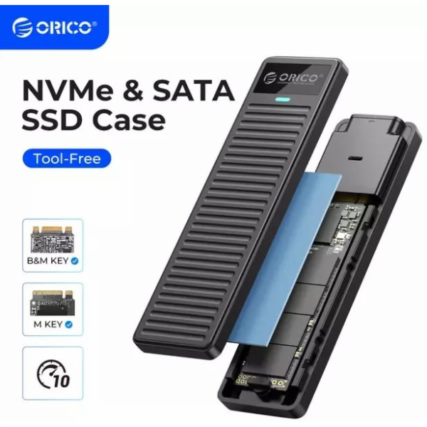 Orico Externí SSD box M.2 (PCIE/NVMe) USB 3.2 Gen2 Type-C...