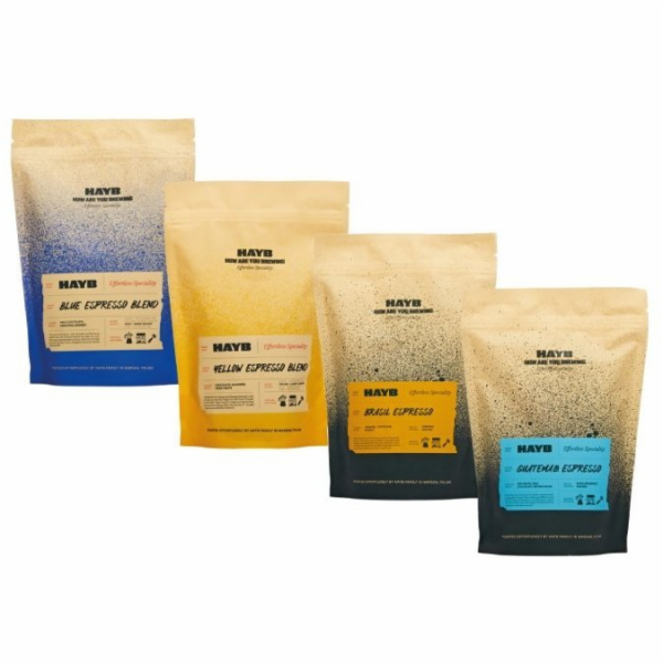 HAYB Espresso Starter Pack 4x250g mletá káva