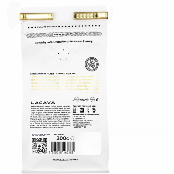LaCava Kávová zrna Etiopie Bekele Kávová zrna Kechara 200g