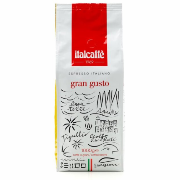 Italcaffe Espresso Italiano Gran Gusto zrnková káva 1 kg